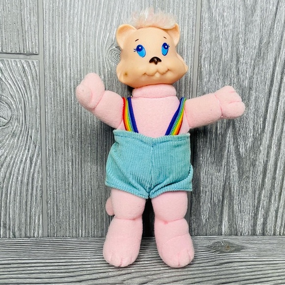 Vintage rare Cabbage Patch Kids 1984 Koosas Cat Figure Doll rainbow Toys plush - Picture 1 of 4